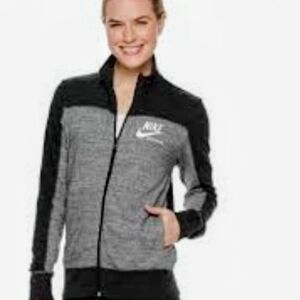 NIKE Women's Black and Grey Sweatshirt